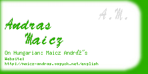 andras maicz business card